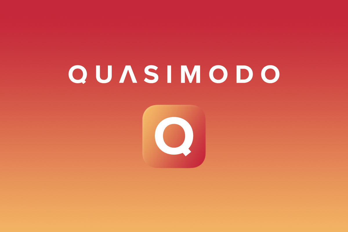 Quasimodo Schriftzug und App Icon