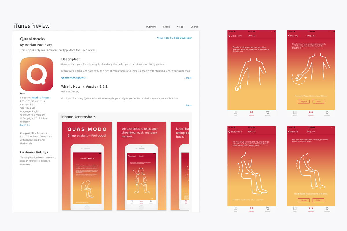 Quasimodo im App Store und Screenshots